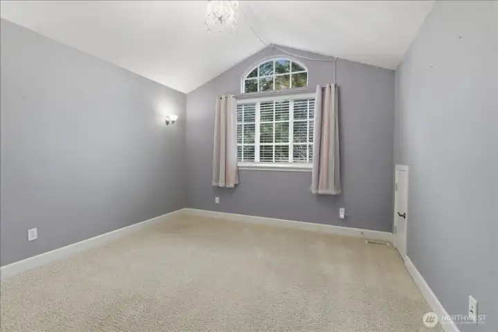 2nd bedroom - small door to the right is perfect access for little one's into the play room.