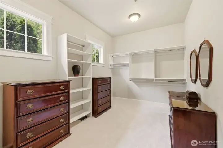 Primary walk in closet