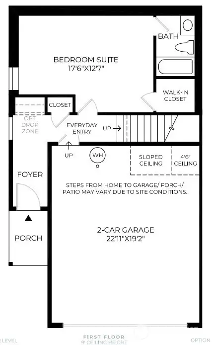 First floor with expansive bedroom suite.