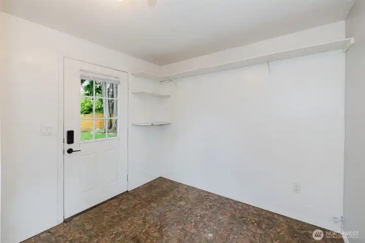 laundry room & back door
