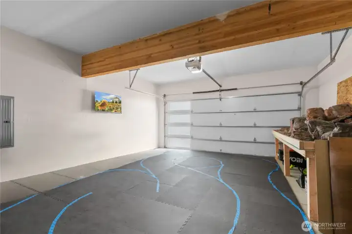 Nicely apportioned two car garage