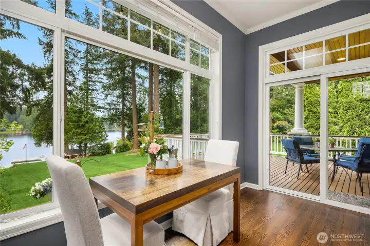 Kitchen table with a view