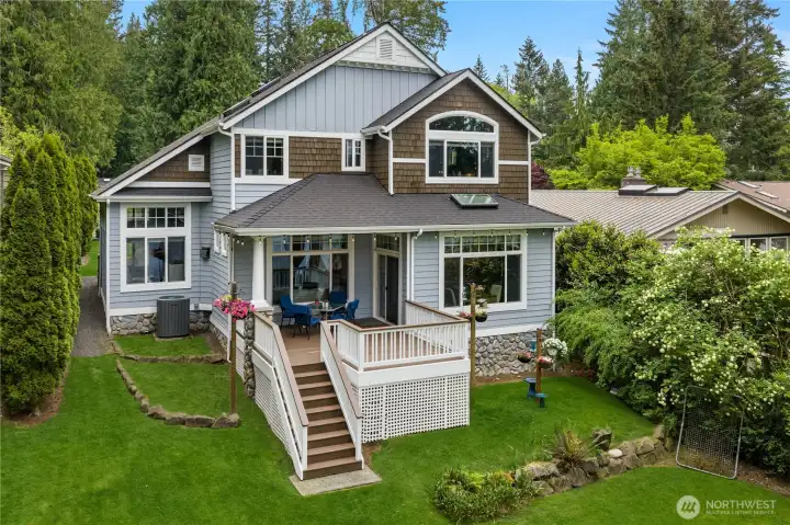 Lakeside view of home