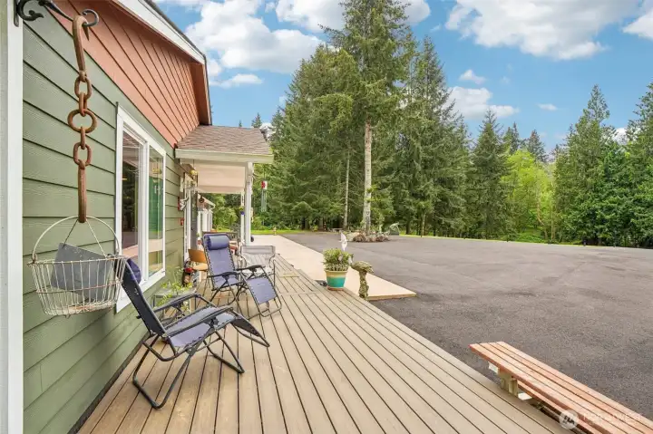 Front deck near entrance