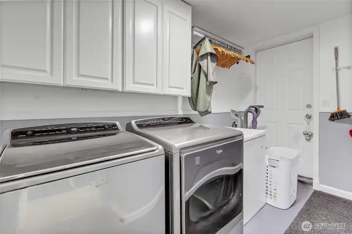 Very spacious utility room.
