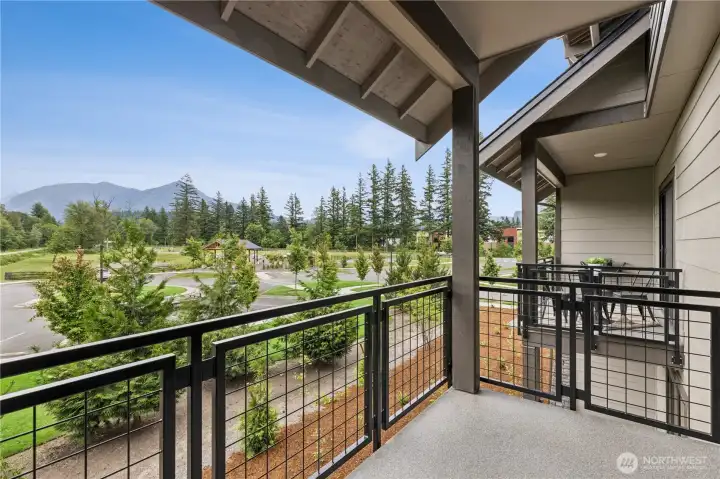 Balcony views off main floor. Balcony views off main floor.