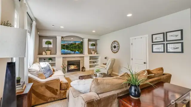 Another angle of this cozy living room with an ambiance that makes this space feel like home.