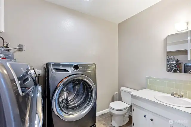 Half Bath in Laundry Room