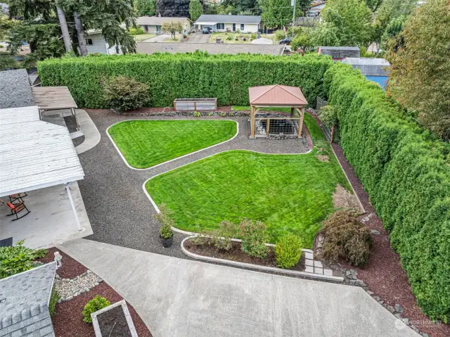 Backyard and Koi pond