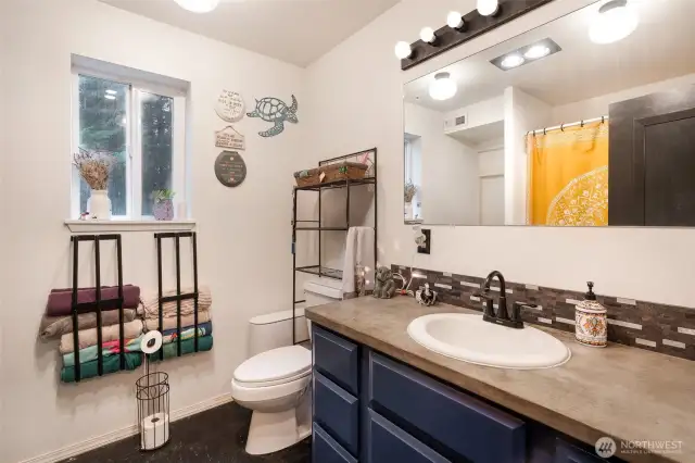 Full bathdownstairs