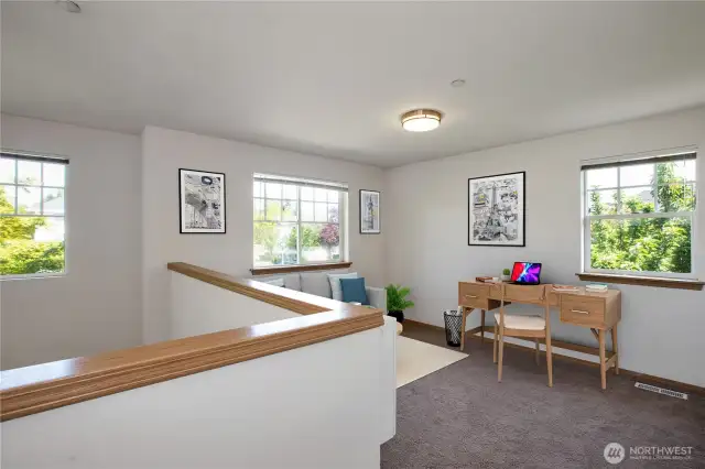 versatile loft area - office or bedroom!