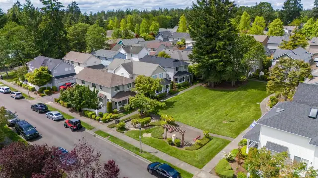 Beautiful green space outside your front door!