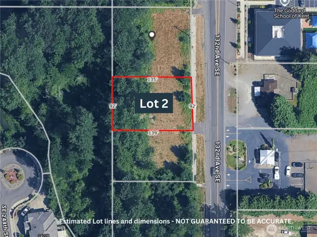 Estimated Lot Lines - Not Guaranteed to be exact.