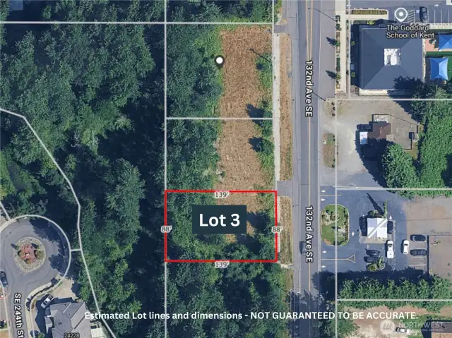 Estimated Lot Lines - Not Guaranteed to be exact.