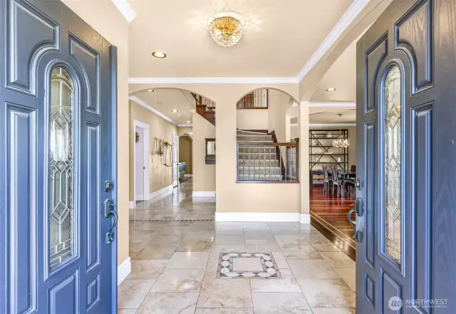 Grand entrance with double doors