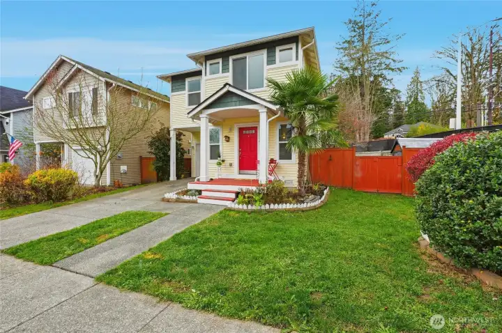 This home sits on a corner lot.
