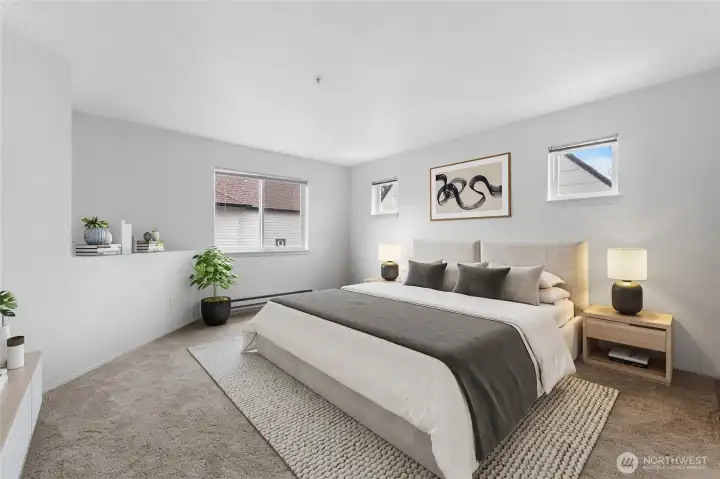 Large Primary Suite, New Paint & Carpet  (virtually staged)