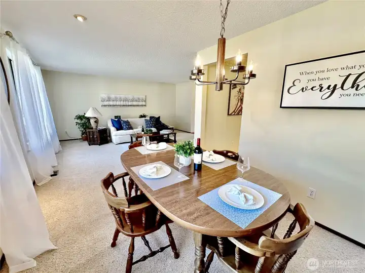 In this photo you are looking back toward the living room with the nook access to the right in this picture.