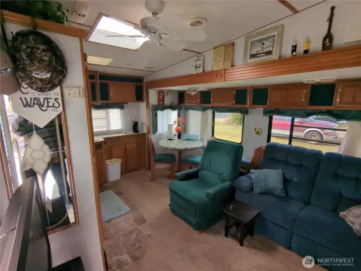 The living-room slide  makes it roomy