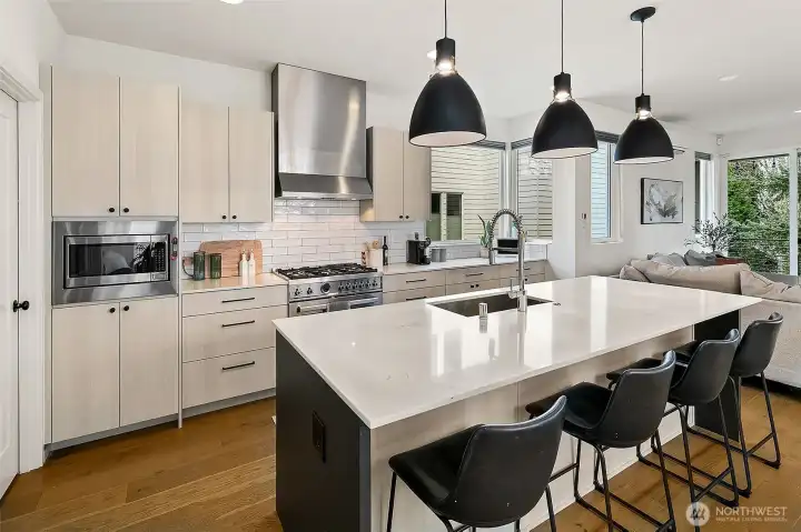 Large kitchen island