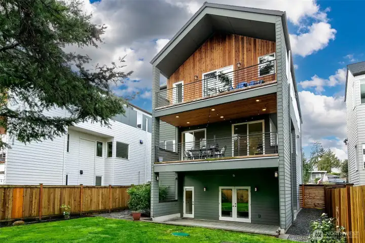 Fenced back yard