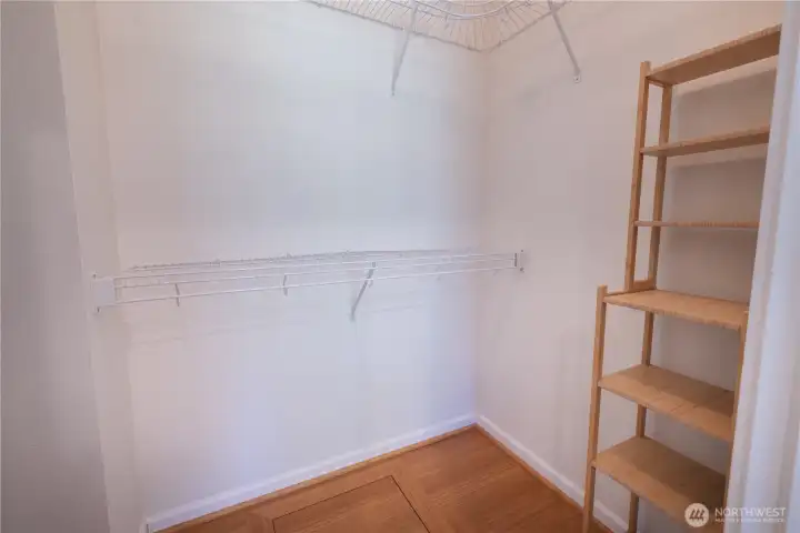 Large and convenient primary bedroom walk-in closet.