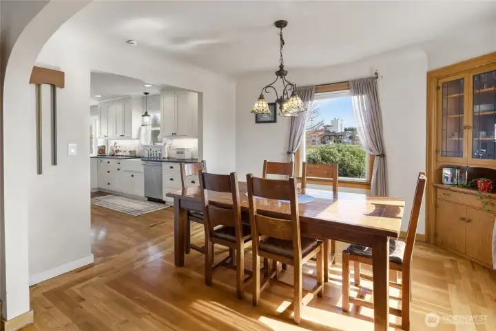 Dining room open to kitchen