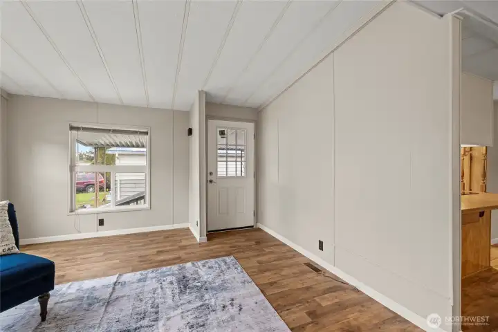 Front door from interior - Living Room