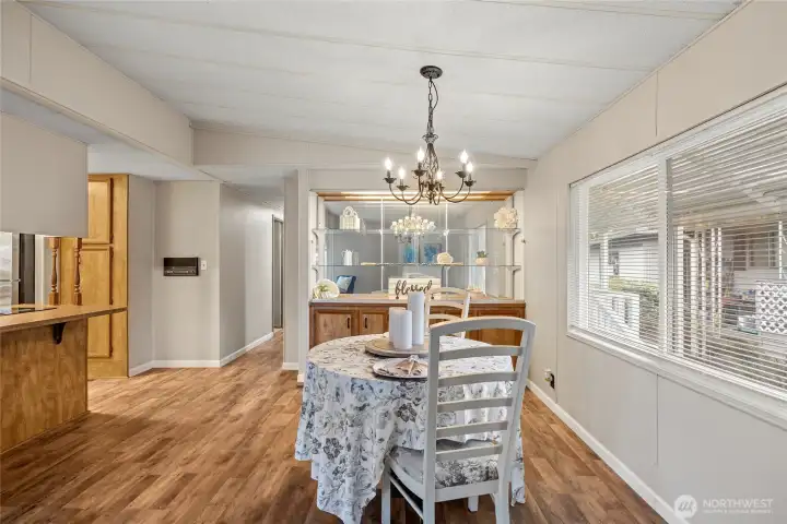 Dining Room with Built in lighted Hutch