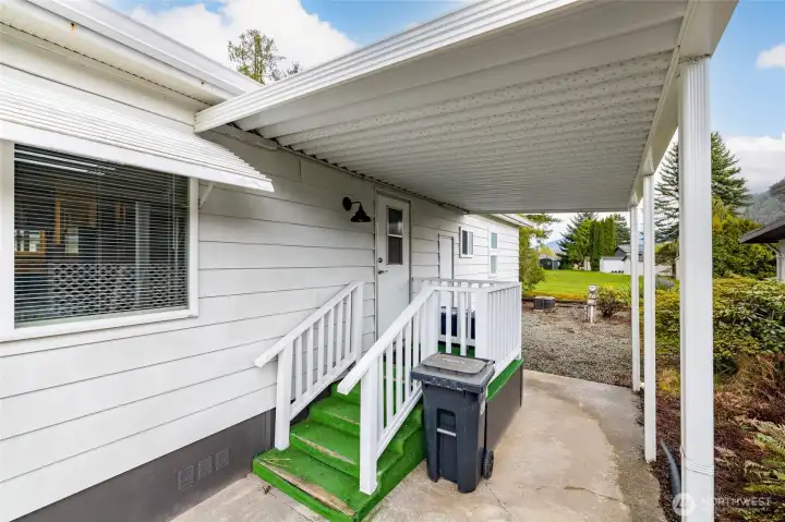 Back porch leading to Utility/Mud room.