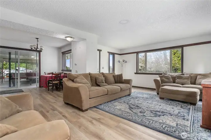 Vinyl flooring was installed