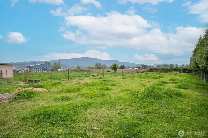 The Whole property is fenced and cross fenced and feels much bigger than 1.43 acres