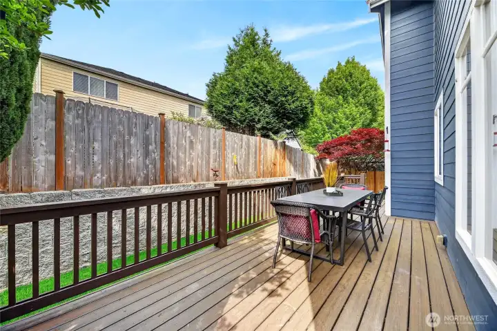 Priivate back deck off the Great Room.