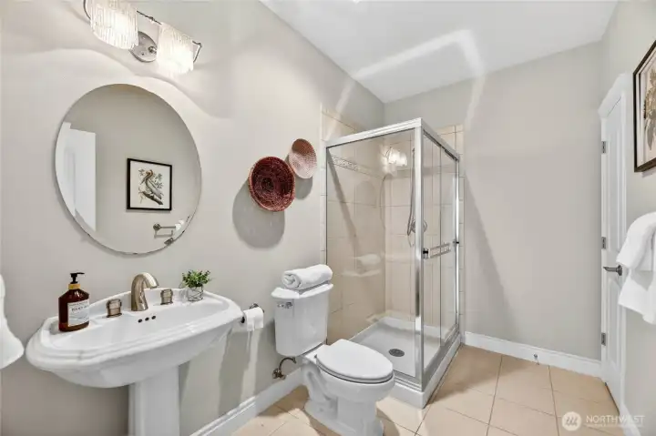 3/4 Bath on Main level.