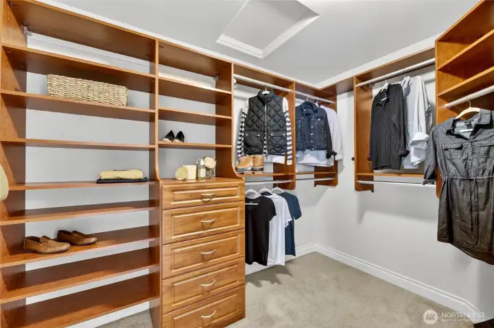 Primary custom walk in closet
