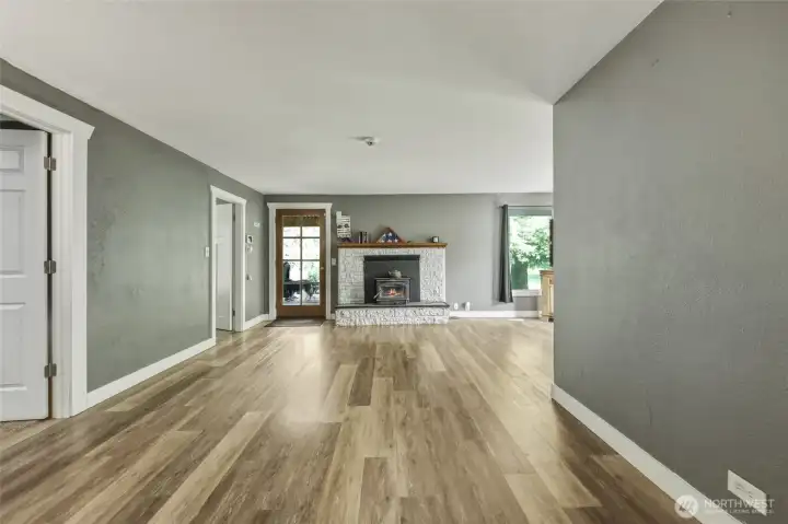 Two main floor rooms off of living space.