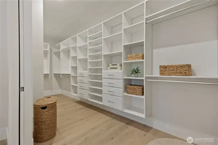 Primary walk in closet