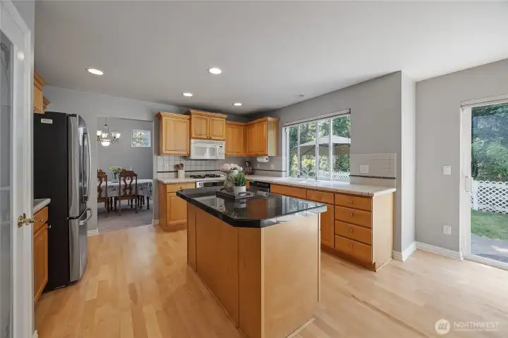Great kitchen layout with many updated appliances