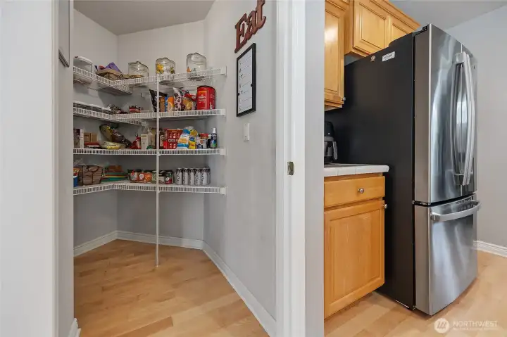 Walk-in pantry, great for storage and hiding away all the extras!