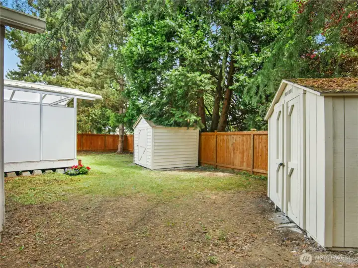 Backyard is fully fenced Backyard is fully fenced