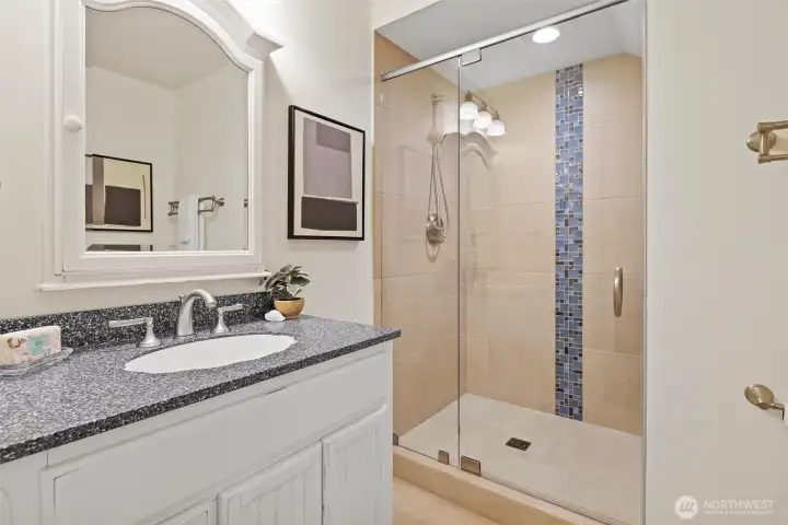 3/4 bath on lower level