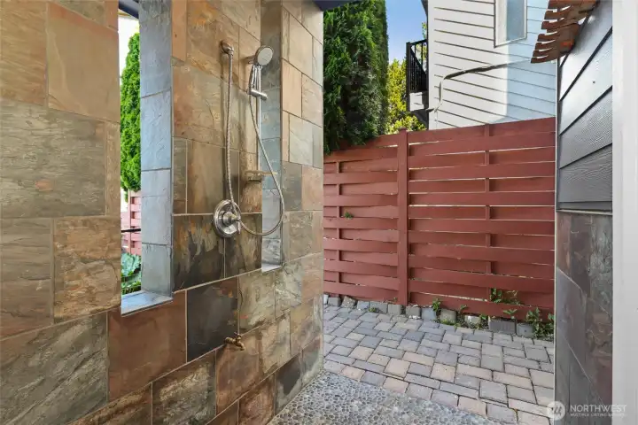 Outdoor shower!