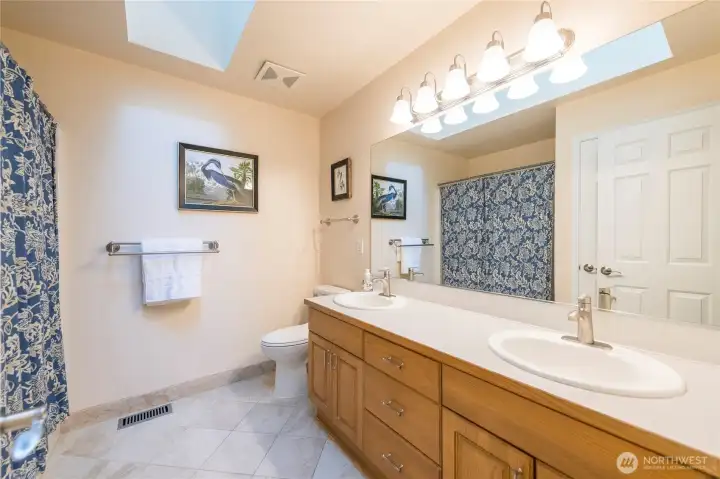 updated upstairs hall bathroom