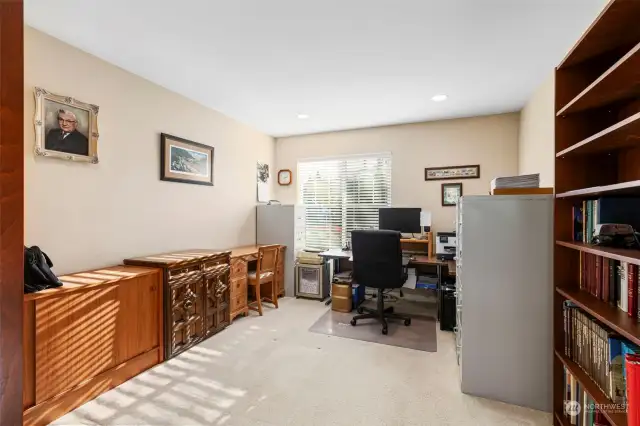 This huge main-floor office is perfect for all your needs, and could even be used as a cozy guest room.