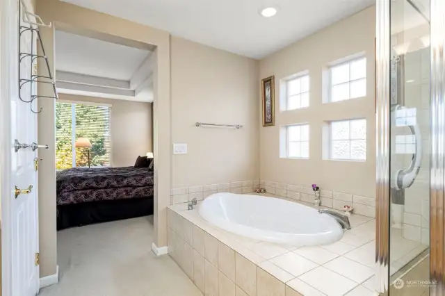 This oversized tub provides that serene feeling.