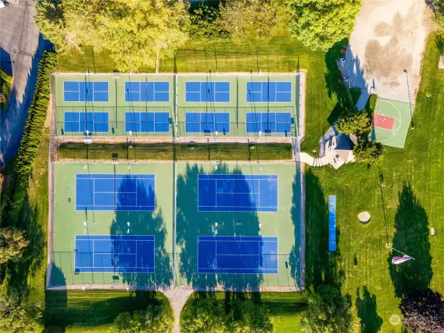 Enjoy or watch a game of Pickleball or Tennis