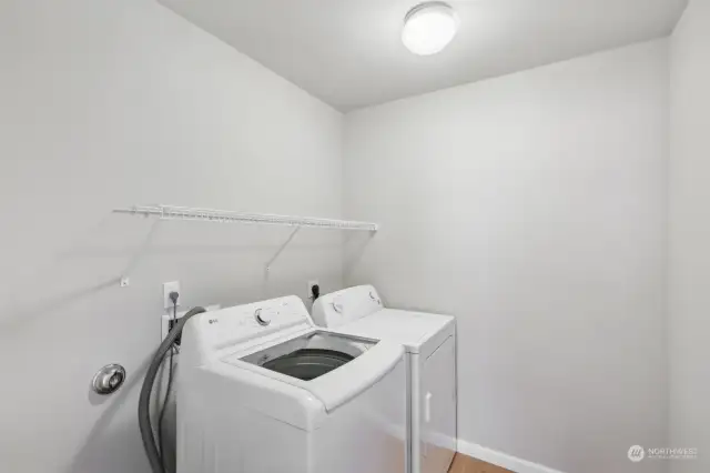 Convenient upstairs laundry w/new washer (W/D both stay)