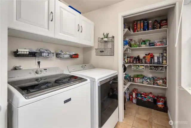 Laundry plus walk in pantry also has door to access backyard and works well as a mudroom.