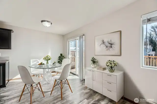 Living room + dining room