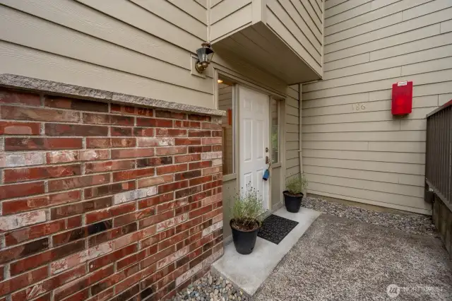 Front walk-way. There are four units in this section.